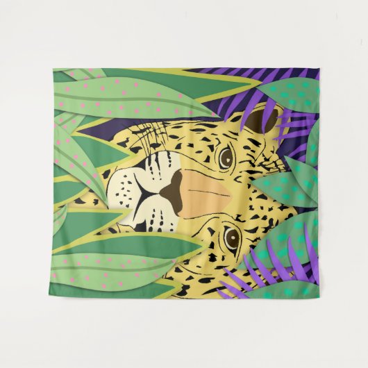 Jungle Cat Large Wandteppich (Vorderseite (Horizontal))