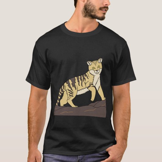 Jungle Cat Majestic Walk Black T-Shirt (Vorderseite)