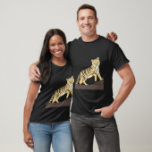 Jungle Cat Majestic Walk Black T-Shirt (Unisex)