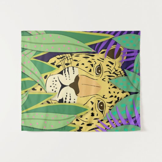 Jungle Cat Medium Wandteppich (Vorderseite (Horizontal))