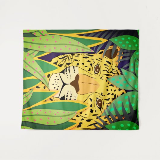 Jungle Cat Nr. 5 Large Wandteppich (Vorderseite (Horizontal))