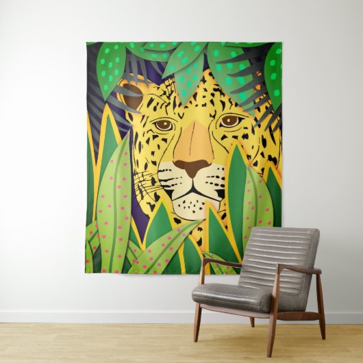 Jungle Cat Nr. 5 Large Wandteppich (Beispiel)