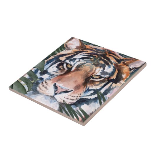 Jungle Cat - Tiger Fliese (Seite)