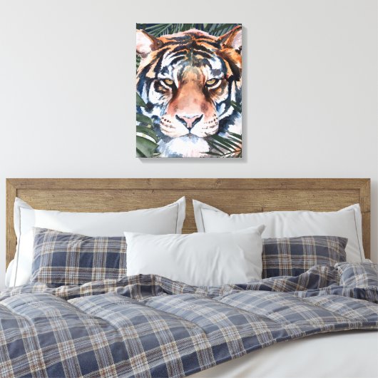 Jungle Cat - Tiger Leinwanddruck (Insitu (Schlafzimmer))