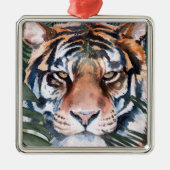 Jungle Cat - Tiger Ornament Aus Metall (Vorne)