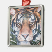 Jungle Cat - Tiger Ornament Aus Metall (Links)