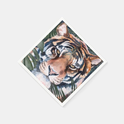Jungle Cat - Tiger Serviette (Ecke)
