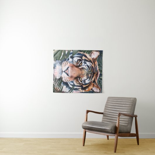 Jungle Cat - Tiger Wandteppich (Beispiel (Horizontal))