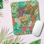 Jungle Cat Watercolor Mousepad