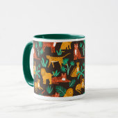 Jungle Cats Muster Tasse (Vorderseite Links)