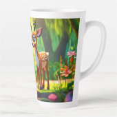 Jungle Chat Niedlich Hirschdesign Milchtasse (Rechts)
