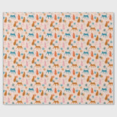 Jungle Cheetah: Funky Tropical Pattern. Geschenkpapier (Flach)