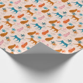 Jungle Cheetah: Funky Tropical Pattern. Geschenkpapier (Ecke)