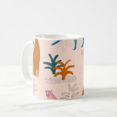 Jungle Cheetah: Funky Tropical Pattern. Kaffeetasse (Vorderseite Links)