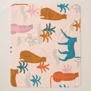 Jungle Cheetah: Funky Tropical Pattern. Sherpadecke