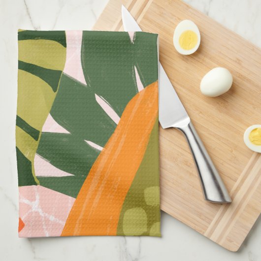 Jungle Collage I Geschirrtuch (Viertel Falte)