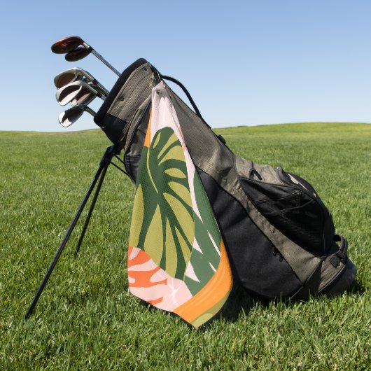 Jungle Collage I Golfhandtuch (Gras)