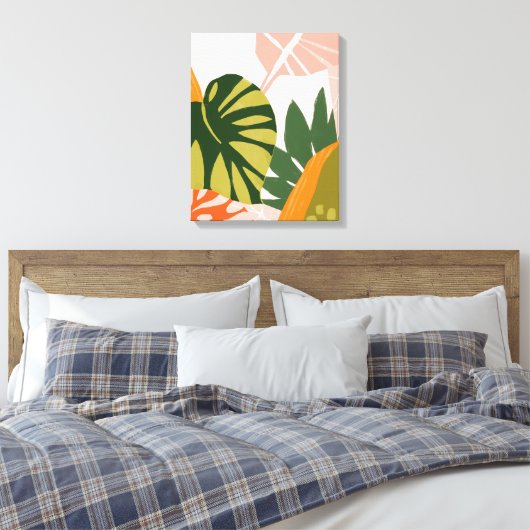 Jungle Collage I Leinwanddruck (Insitu (Schlafzimmer))