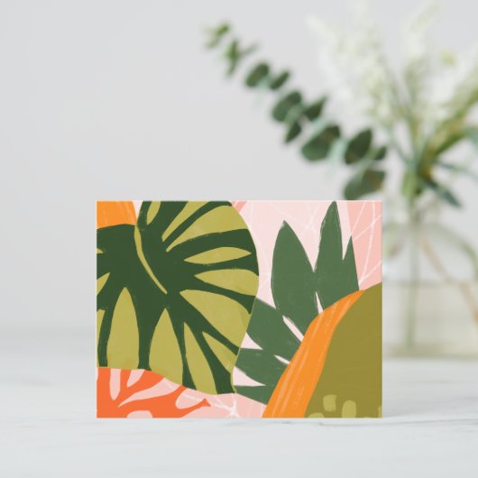Jungle Collage I Postkarte (Stehend Vorderseite)