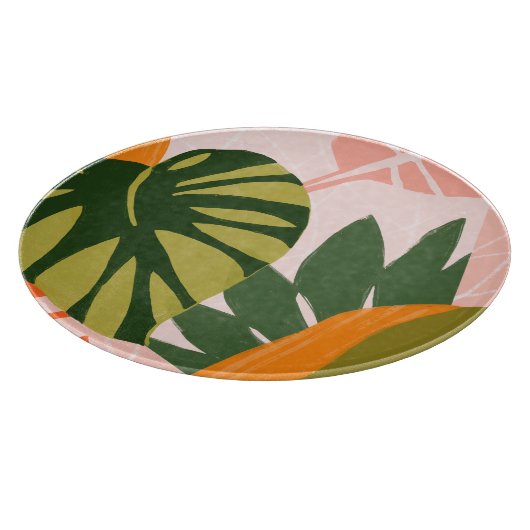 Jungle Collage I Schneidebrett (Ecke)