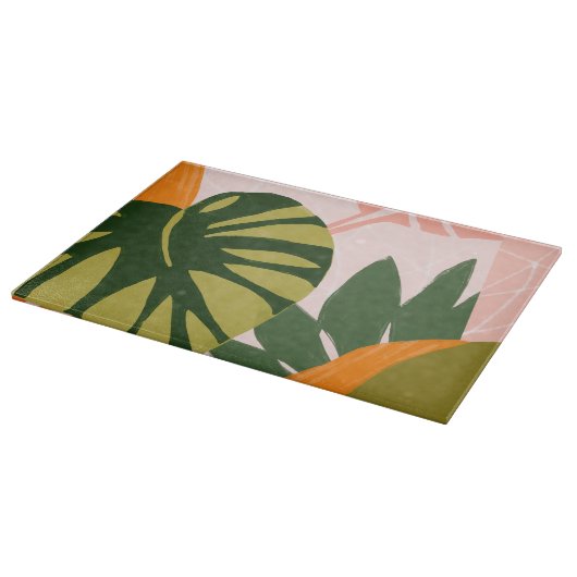 Jungle Collage I Schneidebrett (Ecke)