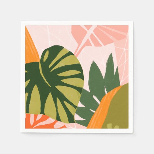 Jungle Collage I Serviette (Vorderseite)