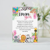 Jungle Danke Card (Stehend Vorderseite)