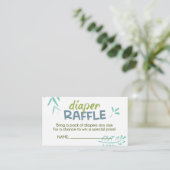 Jungle Diaper Raffle Ticket Begleitkarte (Stehend Vorderseite)