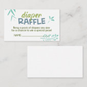 Jungle Diaper Raffle Ticket Begleitkarte (Vorne/Hinten)