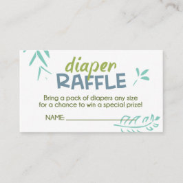 Jungle Diaper Raffle Ticket Begleitkarte