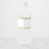 Jungle Dinosaur Boy Birthday Water Flasche Label Wasserflaschenetikett (Rückseite)