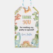 Jungle Dinosaur Geburtstag Danke Tag Geschenkanhänger (Vorderseite)