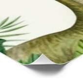 Jungle Dinosaur Roar Welcome Birthday Sign Poster (Ecke)