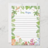 Jungle Dinosaur Time Kapsel Notiz Karte (Vorderseite)