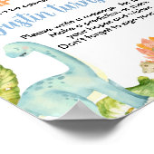 Jungle Dinosaurier Geburtstag Zeitkapsel Zeichen Poster (Ecke)