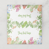 Jungle Dinosaurier Geburtstagsnahrzelt Platzkarte (Außenseite Aufgefaltet)