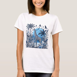 "Jungle Elegance: Giraffe in a Tropical Paradise" T-Shirt