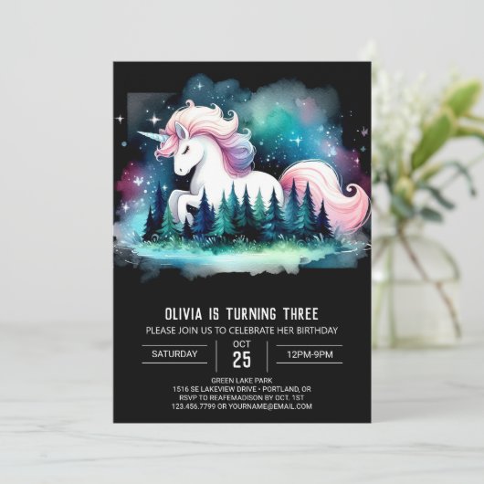 Jungle Elegante Einladung (Stehend Vorderseite)