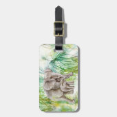 "Jungle Elephant" - Akryllische Gepäckmarke Gepäckanhänger (Vorderseite vertikal)