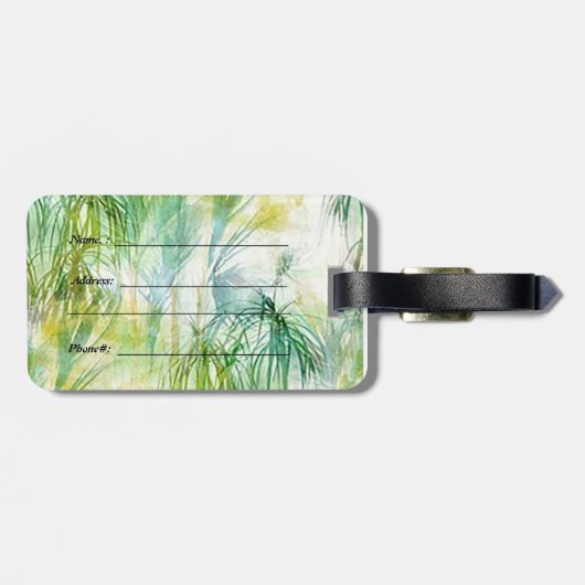 "Jungle Elephant" - Akryllische Gepäckmarke Gepäckanhänger (Rückseite horizontal)