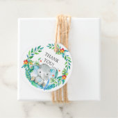 Jungle Elephant Baby Dusche Gefallen Geschenk Tag Geschenkanhänger (Beispiel)