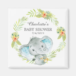 Jungle Elephant Baby Shower Fevor Magnet