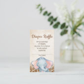 Jungle Elephant Babydusche Windelwaschkarte Begleitkarte (Stehend Vorderseite)