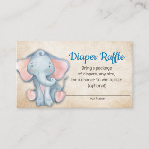 Jungle Elephant Babydusche Windelwaschkarte Begleitkarte