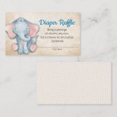 Jungle Elephant Babydusche Windelwaschkarte Begleitkarte (Vorne/Hinten)