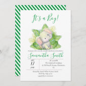 Jungle Elephant-Einladung Einladung (Vorne/Hinten)