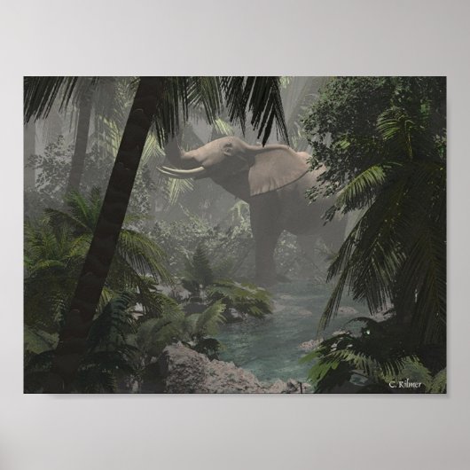 Jungle Elephant Poster (Vorne)