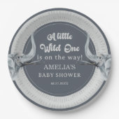 Jungle Elephant Safari Baby Dusche Teller (Vorderseite)