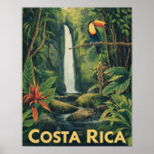 Jungle Escape – Vintage Costa Rica Travel  Poster (Vorne)
