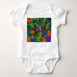 Jungle Exotic Animals Baby Jersey Bodysuit Baby Strampler